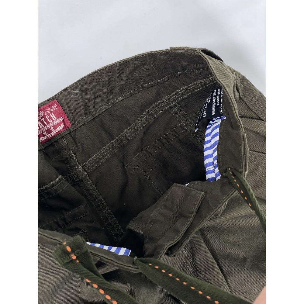 MATCHSTICK Match Men's Cargo Pants Dark Olive Army Green 30x31 8 Pockets - Picture 15 of 15